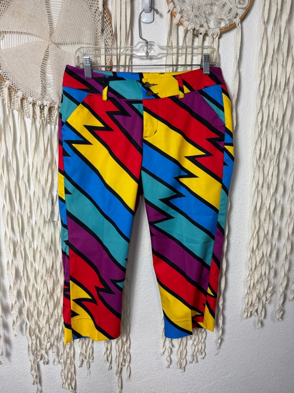 Loudmouth Ladies Capri Pant in "Captain Thunderbolt" US4